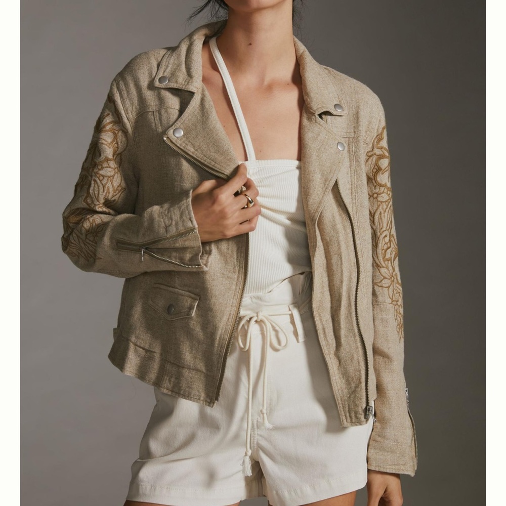 Anthropologie‎ embroidered jacket